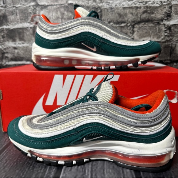 Nike Air Max 97 Miami hurricanes size 4Y grade school 921522 300 - Picture 2 of 11